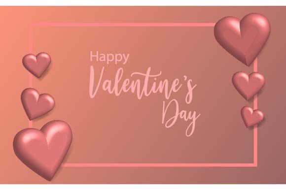 3D Balloons Love Design Background