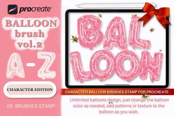 Balloon Stamp Brush for Procreate Vol.2: 3D Character Designs