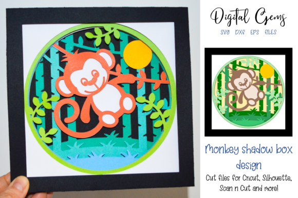 Transforming a 3D Monkey Shadow Box Design into Professional Crafts