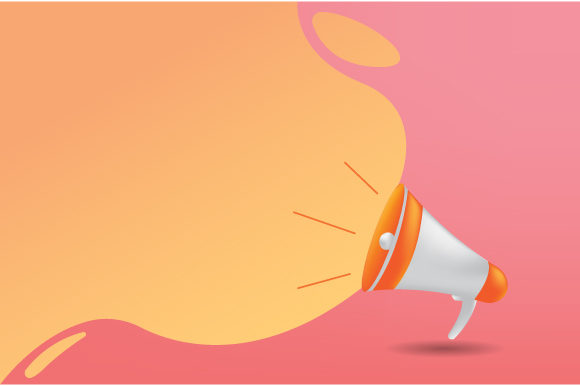 Unlocking Visual Impact: The Megaphone with Speech Bubble 3D Background
